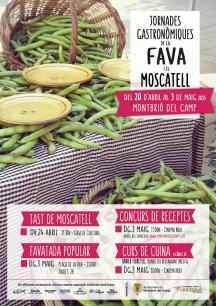 Cartell segona edici de les jornades gastronmiques de la fava i el moscatell