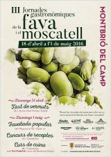 Cartell de la tercera edició de les jornades gastronòmiques de la fava i el moscatell