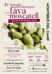 Cartell de la quarta edici de les jornades gastronmiques de la fava i el moscatell