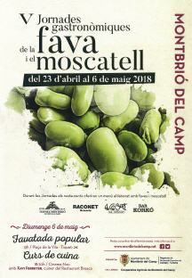 Cartell de la cinquena edici de les jornades gastronmiques de la fava i el moscatell
